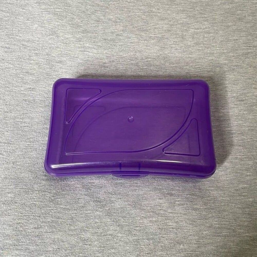 Cra-Z-Art Plastic Purple School Storage Pencil Box